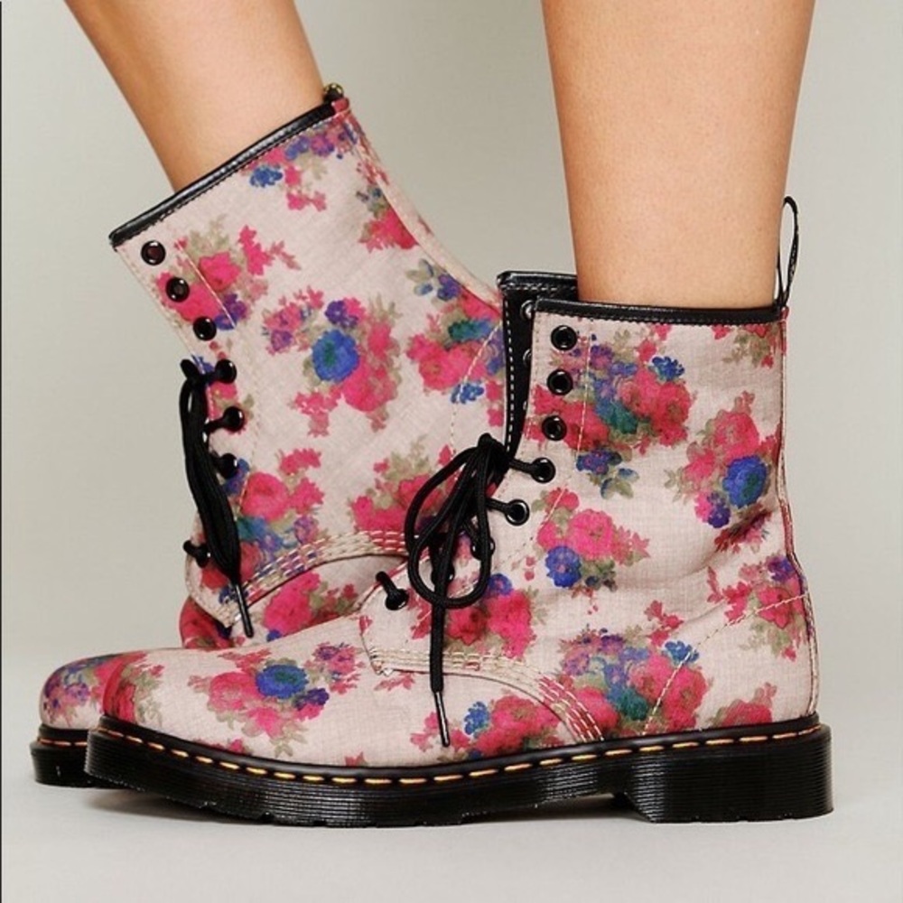 Dr. Martens Castel Floral Lace Up Boots